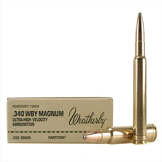 WBY AMMO 340WBY 250GR NOSLER PARTITION - Sale